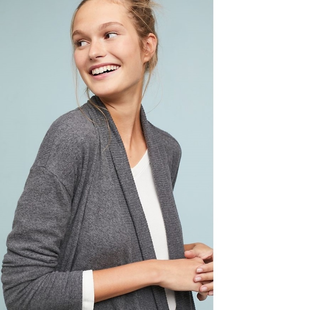 Anthropologie Cozy Brushed Fleece Cardigan new - Picture 3 of 3